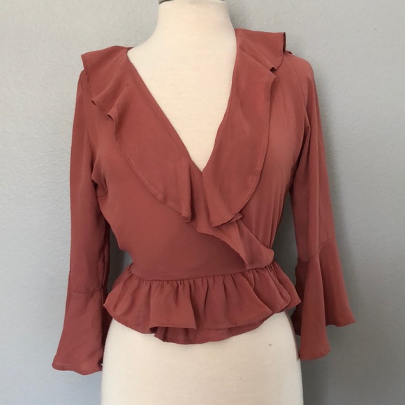 Active USA Tops - Blush Ruffled Blouse